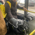 Автобус номер 108 МЦД БУТОВО 1.03.24 утро в 9.10в салоне автобуса был мопед с доставщиком продуктов!