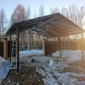 Сделали мне отдельно стоящий навес